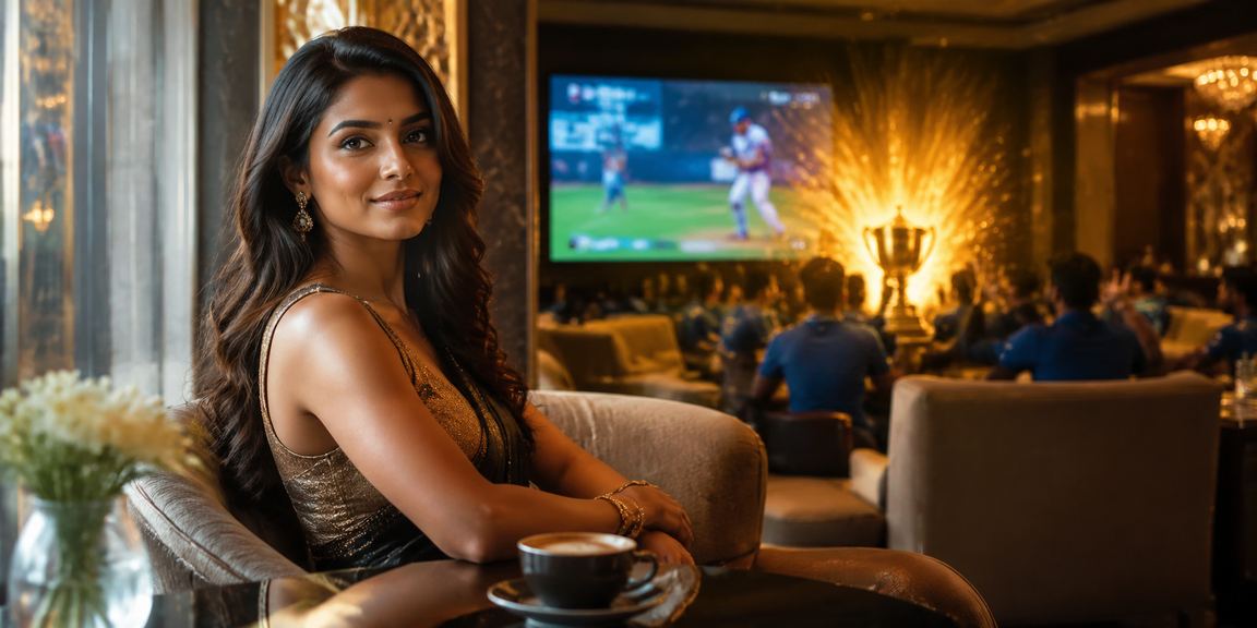 Young Indian woman enjoying mobile casino slots on smartphone