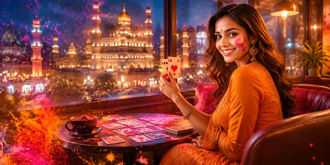 Festive Indian city view reflecting online gaming enjoyment